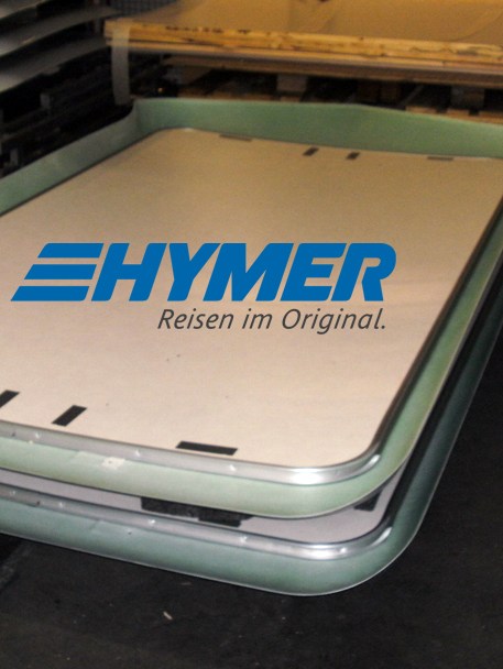 Hymer Wohnmobil mit einer Vakuumpresse von Columbus produziert