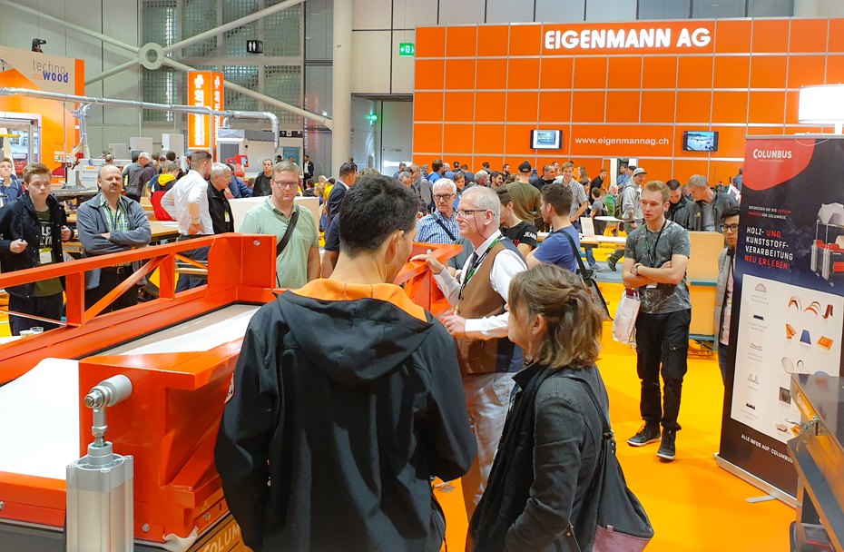 Columbus at the Holz trade fair in Switzerland at the Eigenmann company