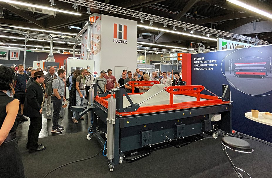 Columbus vacuum presses at the Holz-Handwerk 2022 in Nuremberg