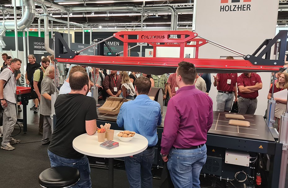 Columbus Vakuumpressen auf der Holz-Handwerk 2022 in Nürnberg