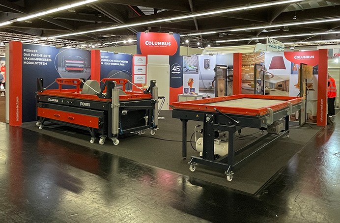 Columbus vacuum presses at the Holz-Handwerk 2022 in Nuremberg